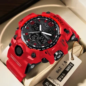 Large Dial Sports Outdoor Electronic Watch Sports Men’s Waterproof Wristwatch for Men Clock Watch