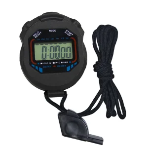 Laser Racing Game Coach Lap Timer Stopwatch Sport Competition Waterproof Plastic Digital Stopwatch Timer With Whistle