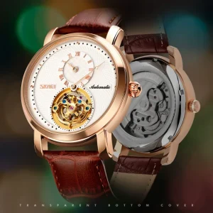 Leather Band Automatic Men’s Wristwatch Mechanical Movement SKMEI 9240