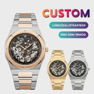 Leisure Sophisticated New Transparent Skeleton Waterproof Montre Pour Homme Hand Watches Men Wrist Luxury