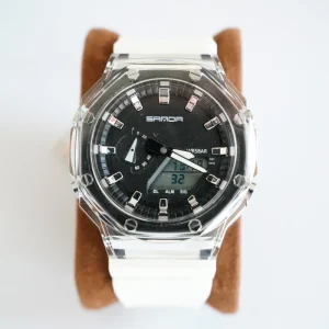 Leisure Tourbillon Timing Waterproof Business Genuine Leather Moon Phase Luminous Automatic Mechanical Men Watch