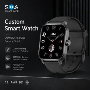 Lightweight Square Smart Watch 2.01 Inch TFT Display Bluetooth Calling Health Monitor Custom Sports Watch For Bulk Retail