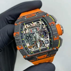 Limited Edition Three-eye Chronograph Skeleton Carbon Fiber Men’s Automatic Mechanical Watch