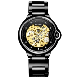 Logo Customized Luxury Stainless Steel Automatic Waterproof Mechanical Business Watch with Pointer Dial for Men