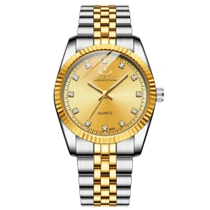 Lover Gift WatchWatch Luxury Business Stainless Steel Gold Watch Men and Women Classic Waterproof Couple