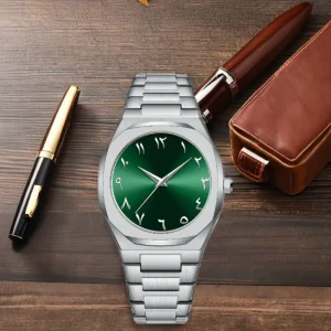 Low MOQ Custom Logo 40mm Thin Design Arabic Dial Men Minimalist Watch Classical Arabic Numerals Analog Quartz Wrist Watch