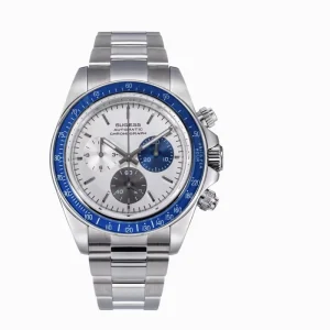 Low Moq Custom Logo Luxury Chronograph Panda Eyes Automatic Mechanical 316 Stainless Steel Watch Men