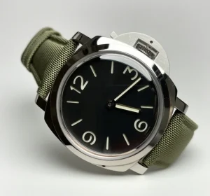 Lu Pam606 蓝色拼接简约机械机芯 夜光 情侣男表