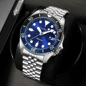 Luminous Luxury Sport Men’s Mechanical Watch with Ceramic Bezel Sapphire Crystal and Automatic Movement