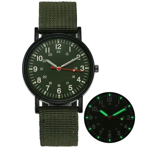 Luminous Men Sport Military Watch Shock Resistant Wristwatches Simple Nylon Band Male Army Wrist Watch Quartz Relogio Masculino