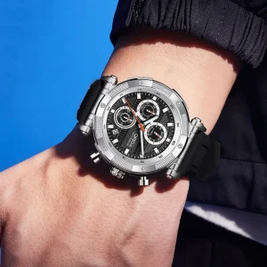 Luminous Quartz Sports Watches Men Fashion Men’s Watch Multi Functional Waterproof Relogio Masculino Wristwatch for Men