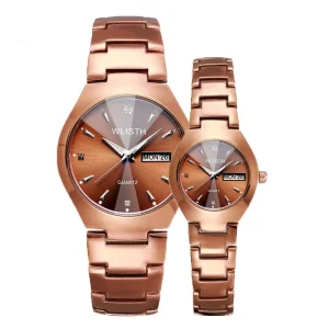 Luminous Quartz Watch for Men and Women Waterproof Silicone Steel Case Antique Student Lovers Watch