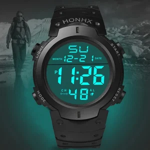 Luminous Sports Waterproof Unisex Digital LED Watch Silicone Electronic Watch
