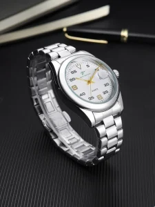 Luxury Alloy Waterproof Quartz Watch Fashion Business Round Chronograph Watch Custom Logo Engraved Watches