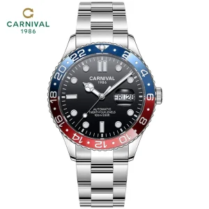 Luxury Automatic Diver Mechanical Watch Men Stainless Steel Case 41mm Sport Business Style Power Reserve