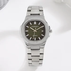 Luxury Automatic Diver Watch Stainless Steel Strap Alloy Case Glass Dial Window 22mm Mechanical Watches
