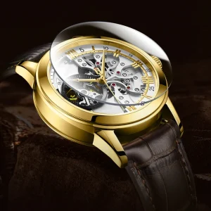 Luxury Automatic Mechanical Watch Date Calendar Waterproof Stainless Steel Strap Men’s Business Casual Watches