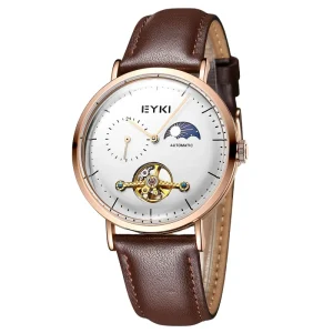 Luxury Automatic Men Wrist Watch Jam Tangan Mechanical Hollow Waterproof Tourbillion Moon Watch