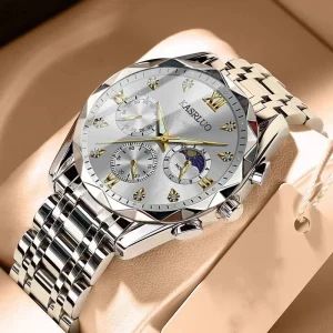 Luxury Business Automatic Watch Men’s Watch Water-resistant Alloy Quartz Watch