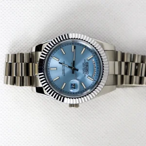 Luxury Business Ice Blue Sapphire Crystal 39mm Date Automatic Mechanical Fancy Watches for Men