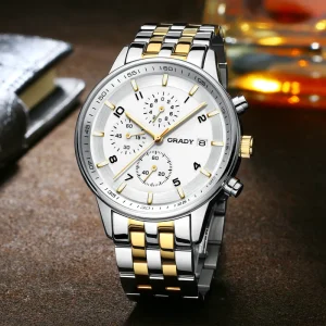 Luxury Business Men Watch Stainless Steel Waterproof Quartz Luminous Custom Logo Wristwatch