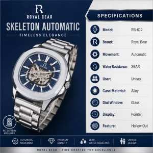 Luxury Business Sport Charm Automatic Power Reserve Ultra Thin Waterproof Date Stainless Steel Watches