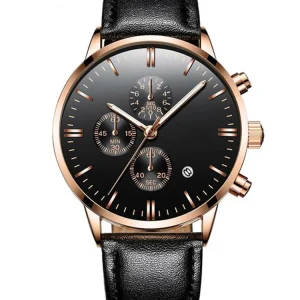 Luxury Business Wristwatch Male Watches Men Chronograph Stainless Steel Watch