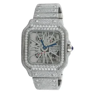 Luxury Charm Moissanite Diamond Stainless Steel Watch for Office & Formal Wear Unisex