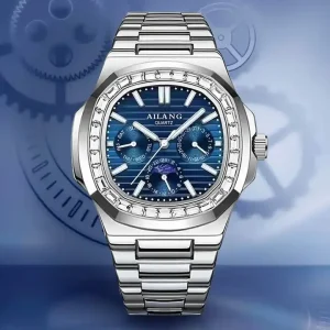Luxury Classic Complete Calendar Wristwatch Stainless Multifunctional Automatic Mechanical for Men