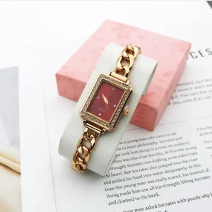 Luxury Colorful Women’s Watch Rectangular Small Dial Exquisite Bracelet Quartz Watch