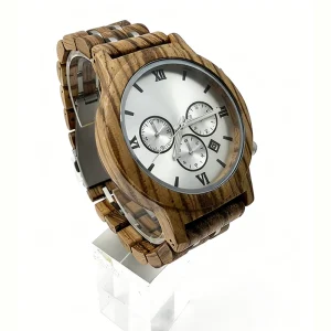Luxury Custom OEM Quartz Six Pin Fashionable Business Wristwatch Walnut Wood Glass Watches Commemorative Birthday Gifts