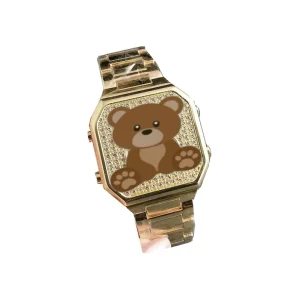 Luxury Designer Sport Square Dial Shanghai Movement Stainless Steel Women’s Multifunctional Digital Luminous Electronic Watch