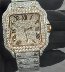Luxury Diamond Hip Hop Automatic Movement Watches VVS1 Bussdown Moissanite Watch Iced Out for Men with Box