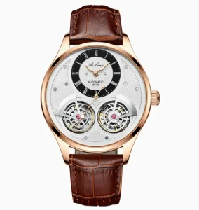 Luxury Double Tourbillon Mechanical Watch, Men, Stainless Steel Case, Waterproof, Custom Logo