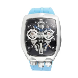 Luxury Fashion Automatic Mechanical Watch for Men with Steel Case Dial Rubber Diver Sport Rectangle Mechanical Watch