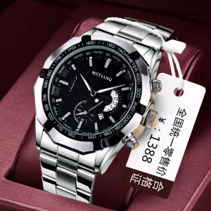 Luxury Fashion Business Casual Simple Quartz Clock Men Watch logo Stainless Steel Wristwatch Men Watch