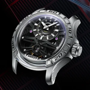 Luxury Fashionable Case Sapphire Watch Mirror Hollow Out Automatic Mechanical Tourbillon Rubber Band Men’s Watches