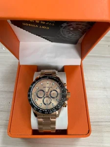 Luxury Fashionable Multifunctional Quartz Watch Waterproof Luminous Steel Strap 18mm Band Width Dial Pointer Business Style
