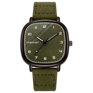 Luxury Full Crystal Square Quartz Watch Women Leather Full Star Quartz Watch