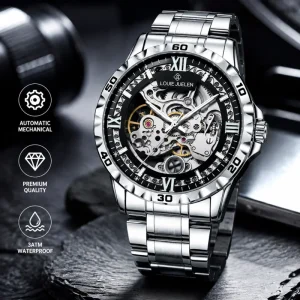 Luxury Fully Automatic Hollow Mechanical Watch Men’s Watch Business Waterproof Luminous Watch