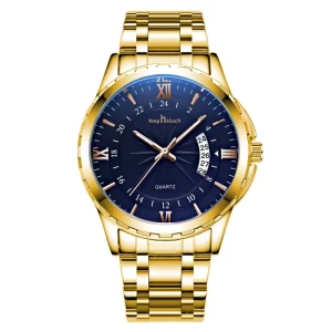 Luxury Gold Men Watches Fashion Business Chronograph Waterproof Date Watch Casual Sport Quartz Men’s Wristwatches