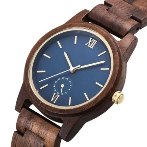 Luxury High Quality Men’s Quartz Japanese Movement Eco-friendly Wooden Case Handmade Sport Fashion Business Antique 20mm Watch