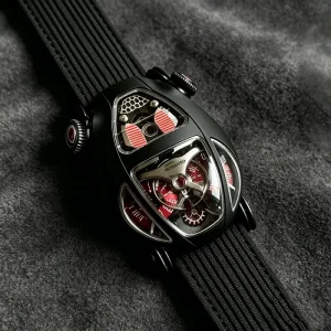 Luxury High Quality Men’s Stainless Steel Wristwatch Snake-shaped Hollow Design Dial 20mm Nylon Sport Mechanical Watch
