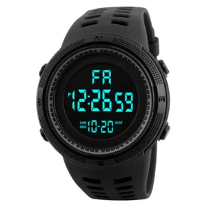 Luxury LED Digital Sports Watch for Men Fashionable Waterproof Wristwatch with 50mm Dial for Business and Pupils