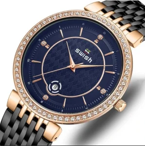 Luxury Male Elegant Ultra-thin Men Business Stainless Steel Mesh Quartz Wrist Watch