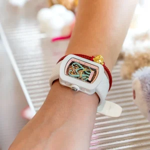 Luxury Manual Winding Tonneau Ladies’ Mechanical Watches Hangzhou Movement 38 Hour Power Reserve Skeletonized Dial Rubber Strap
