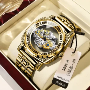 Luxury Mechanical Watch 45mm Case Waterproof Luminous Hands Business Accessory