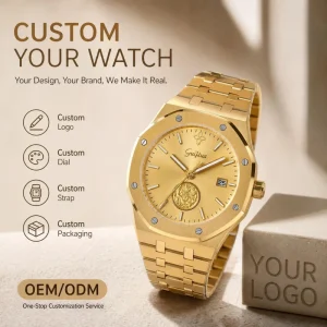 Luxury Men Automatic Mechanical Watch Stainless Steel Sapphire Dial 5BAR Waterproof Business Wristwatch Certificate