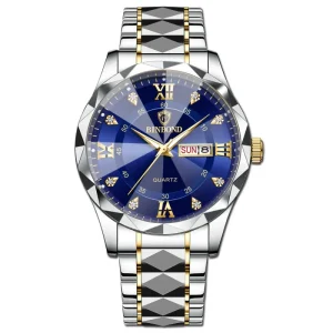 Luxury Men Watches Business Man Wristwatch Waterproof Luminous Date Week Quartz Men’s Watch