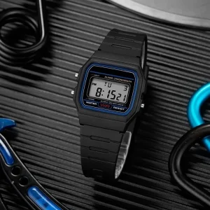 Luxury Men’s Analog Digital Sport Watch LED Daily Water Resistant Rubber Band for Kids and Women with Alarm